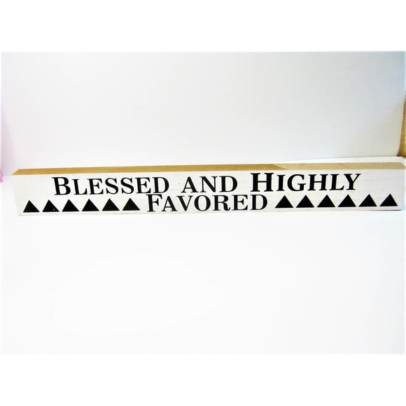 Religious Spiritual Blessed Desk Shelf Nursery Kids Room Home Decor Sign - Picture 1 of 5